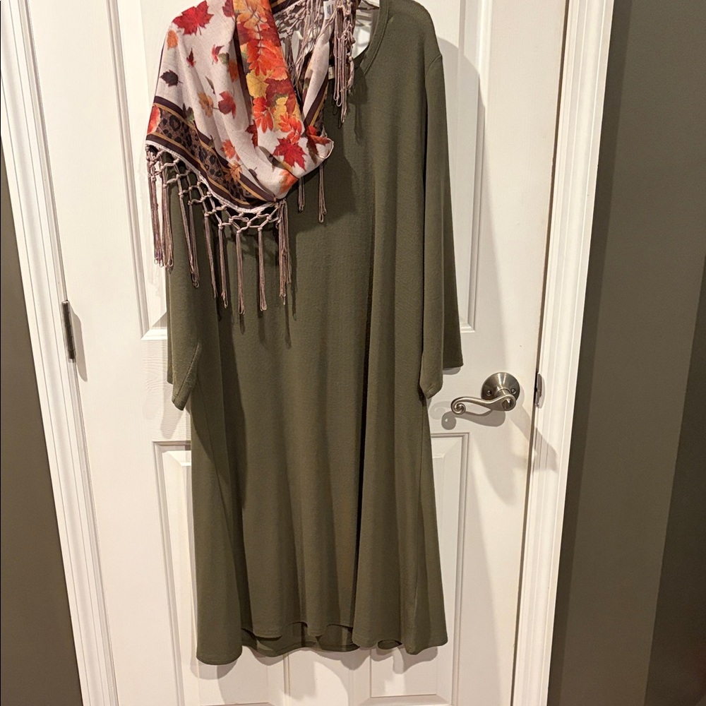 Elegant Olive Green Maxi Dress
